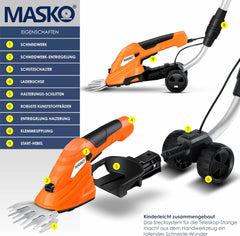 MASKO® Elektrische grasschaar - Struikschaar - Heggenschaar - Oranje