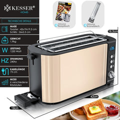 Broodrooster - Toaster - 4 sleuven - 1250W - Beige