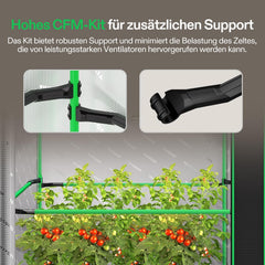 VIVOSUN PRO Groeitent, 150 x 150 x 200 cm, met dikke stangen van 22 mm, 2000D Oxford-weefsel, zeer reflecterend Mylar, indoor hydrocultuur, kweektent, plantentent, broeikas, geschikt voor AeroLight