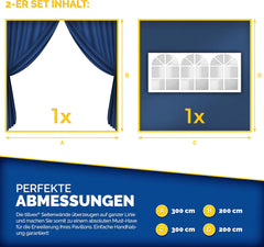 Tillvex® Zijwand voor paviljoen - 3x3m - Blauw