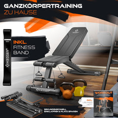 KESSER® Halterbank - Fitnessbank - Trainingsbank - Zwart