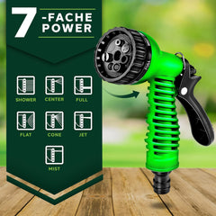 Flexibele Tuinslang - Inc. sproeikop - 15 meter - Groen