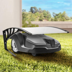 Arebos robot grasmaaier garage | carport voor robotmaaier | afmeting 102 x 79 x 46 cm | weerbestendig + UV bescherming | met metalen poten | grasmaaier overkapping | incl. bevestigingsmateriaal •