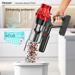 Steelstofzuiger - Draadloos - Stofzuiger Zonder zak - 45KPa - Rood - KESSER®