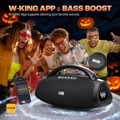 Bluetooth speaker - Muziek box - Partybox - 200W - Zwart - W-KING