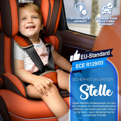 Autostoel - Autostoeltje - 9-36 kg - 1-12 jaar - Oranje - KIDUKU®