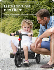 besrey Kinderdriewieler met bel, kinderdriewieler van 2 jaar tot 5 jaar, kinderdriewieler, peuterfietsen voor 2-3 jaar, peuterdriewieler voor 2 - 4 jaar, zwart