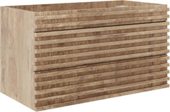 UEV Wastafelonderkast hangend 90cm, Soft-Close-systeem, natuur, met 2 laden, zonder wastafel
