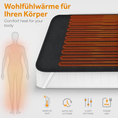 Elektrische onderdeken - Warmtedeken - 1 persoons - 150x80 cm - Antraciet - Sinnlein®