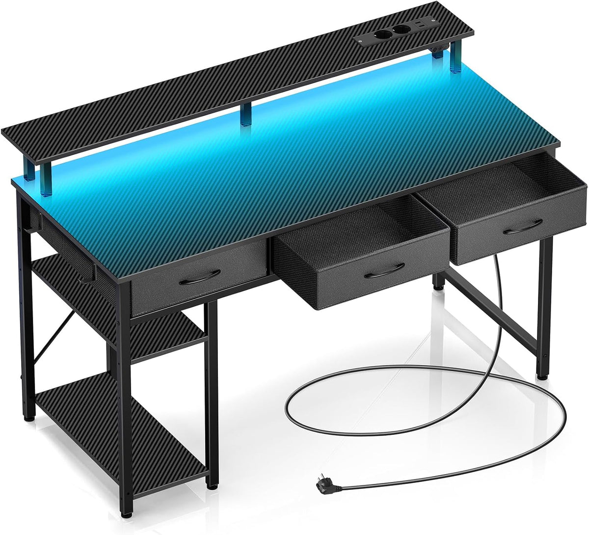 Gaming bureau - Gaming desk - Gaming tafel - 137x90 cm - Zwart - Rolanstar