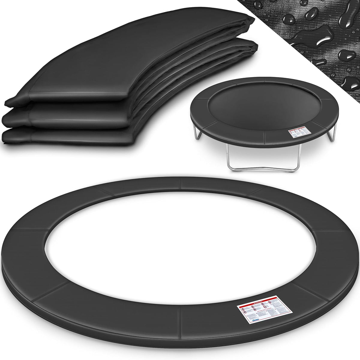 Kiduku Trampoline Randafdekking - Rand - Ø305cm - Antraciet