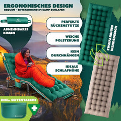 KESSER® Campingbed - Ligbed - Inklapbaar - 190x68x30cm - Groen