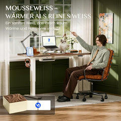 Zit sta bureau - Elektrisch - Verstelbaar - Bureauframe - Cremewit - E1-PRO - FLEXISPOT