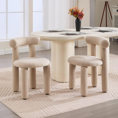 chairus Set van 2 moderne eetkamerstoelen, zonder armleuningen, kakki