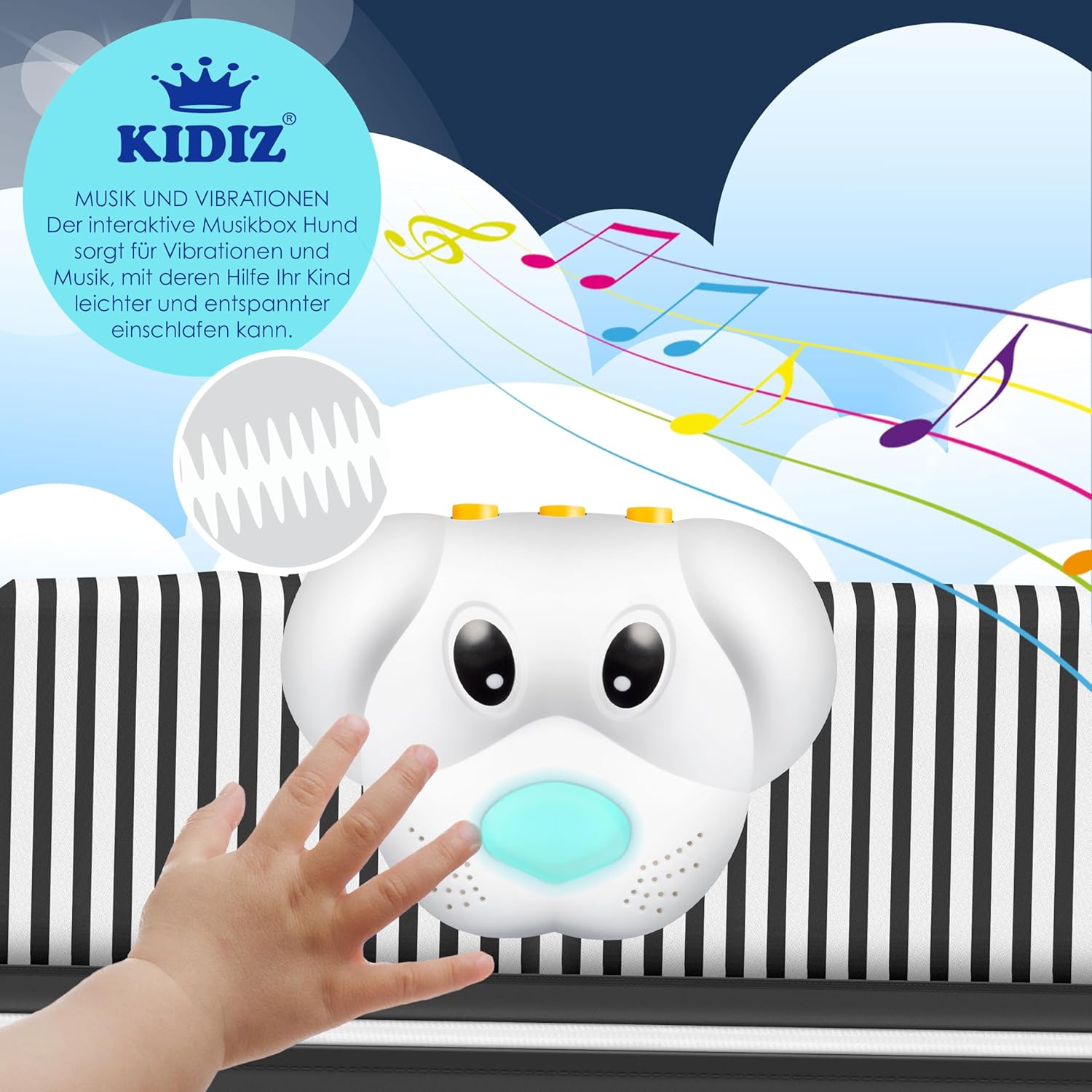 KIDIZ® 3in1 Babybedje - Campingbedje - Ledikant  - Zwart