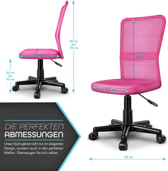 Kinder bureaustoel - Bureaustoel kinderen - Roze - TRESKO •