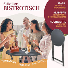 KESSER® Bartafel - Bistrotafel - Klaptafel - 110cm - Antraciet