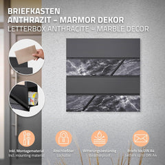 Brievenbus  - Wandbrievenbus - 37x36,5x11 cm - Antraciet - ML-Design