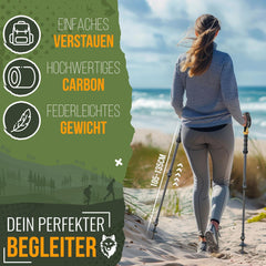 KESSER® Nordic Walking stokken - Wandelstokken - Zwart
