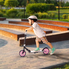 Arebos Cityroller groene scooter in hoogte verstelbaar | inklapbaar | incl. draagriem | XXL wielen | traprem | voor kinderen en volwassenen | tot 100 kg belastbaar | kickscooter | kickscooter