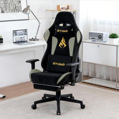Ergonomische Bureaustoel -  Office Chair - Gamestoel - Volwassenen - Zwart/Groen - Symino