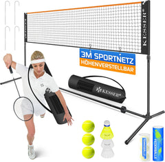 KESSER® Badmintonnet - Tennisnet - Volleybalnet - Verstelbaar - 300CM