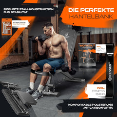 KESSER® Halterbank - Fitnessbank - Trainingsbank - Zwart