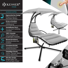 Kesser® Hangstoel - Ligstoel - Ligbed - 200x194x100cm - Grijs