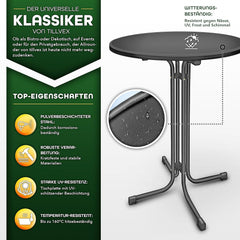 Statafel - Bartafel - Partytafel - 70 cm - Antraciet - Tillvex®