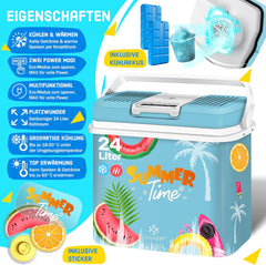 Koelbox Elektrisch – 12V en 230 volt - Coolbox - Frigobox - 24L – Blauw
