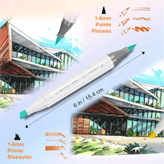 Alcohol markers - Twinmarkers - Markeerstiften - 120 kleuren - Chen Rui