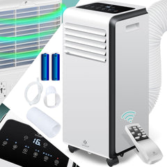 KESSER® Mobiele airconditioning, 4-in-1, koelen, luchtontvochtiger, ventilator, 7000 BTU/h, 780 W, mobiel klimaat met montagemateriaal, afstandsbediening en timer, nachtmodus en 360° wielen