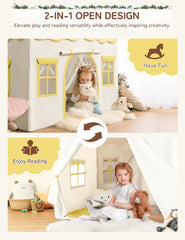 Speeltent - Kindertent - Speelhuisje - Met verlichting - Geel - Besrey