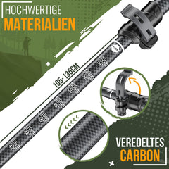 KESSER® Nordic Walking stokken - Wandelstokken - Zwart