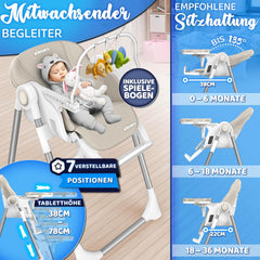 Kinderstoel - Babystoel - Verstelbaar - 0-36 maanden - Beige - KIDUKU