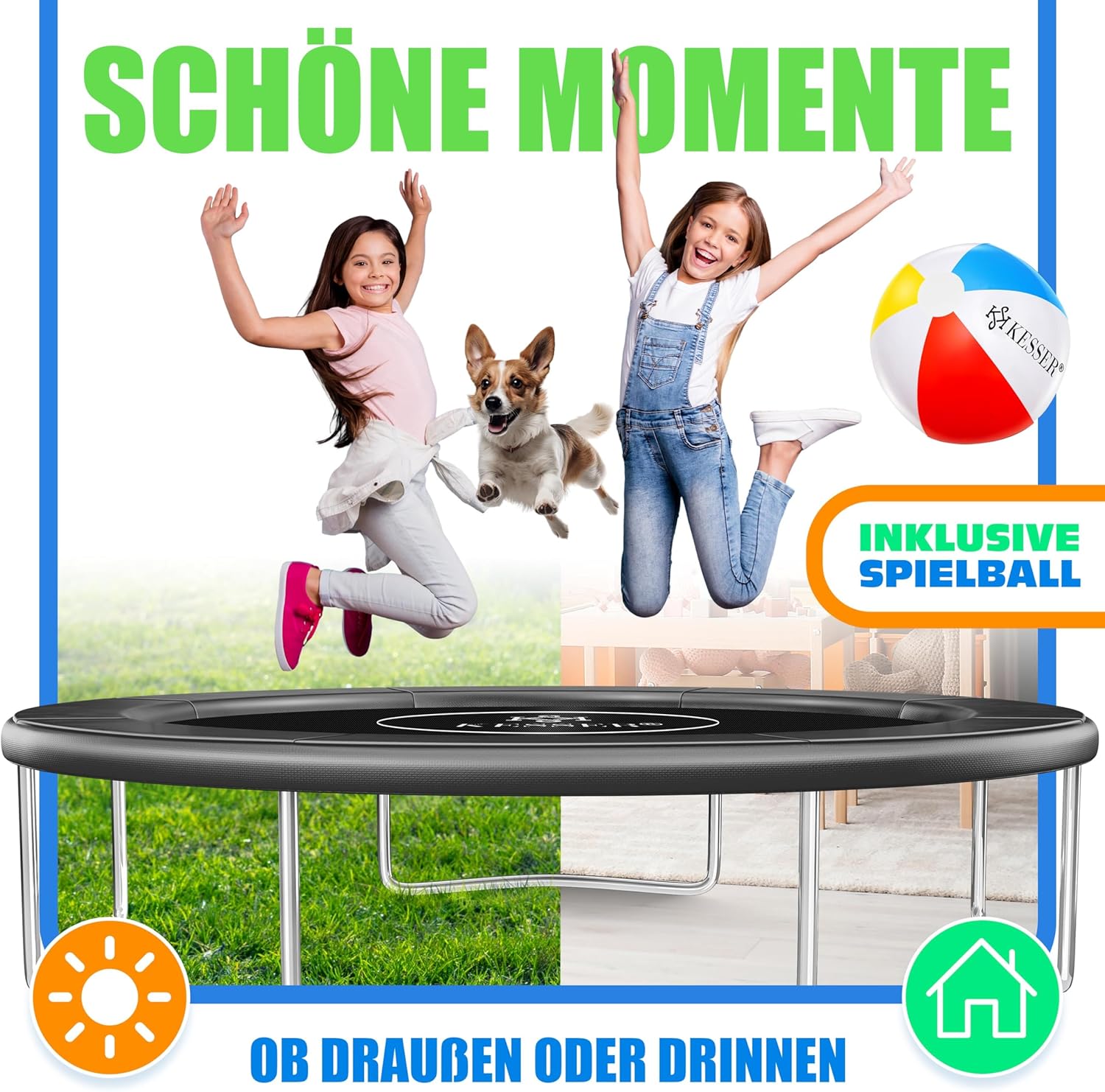 KESSER® Trampoline Randafdekking - Rand - Ø305cm - Grijs