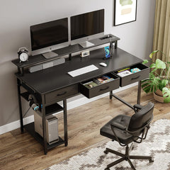 Gaming bureau - Gaming desk - Gaming tafel - 137x90 cm - Zwart - Rolanstar