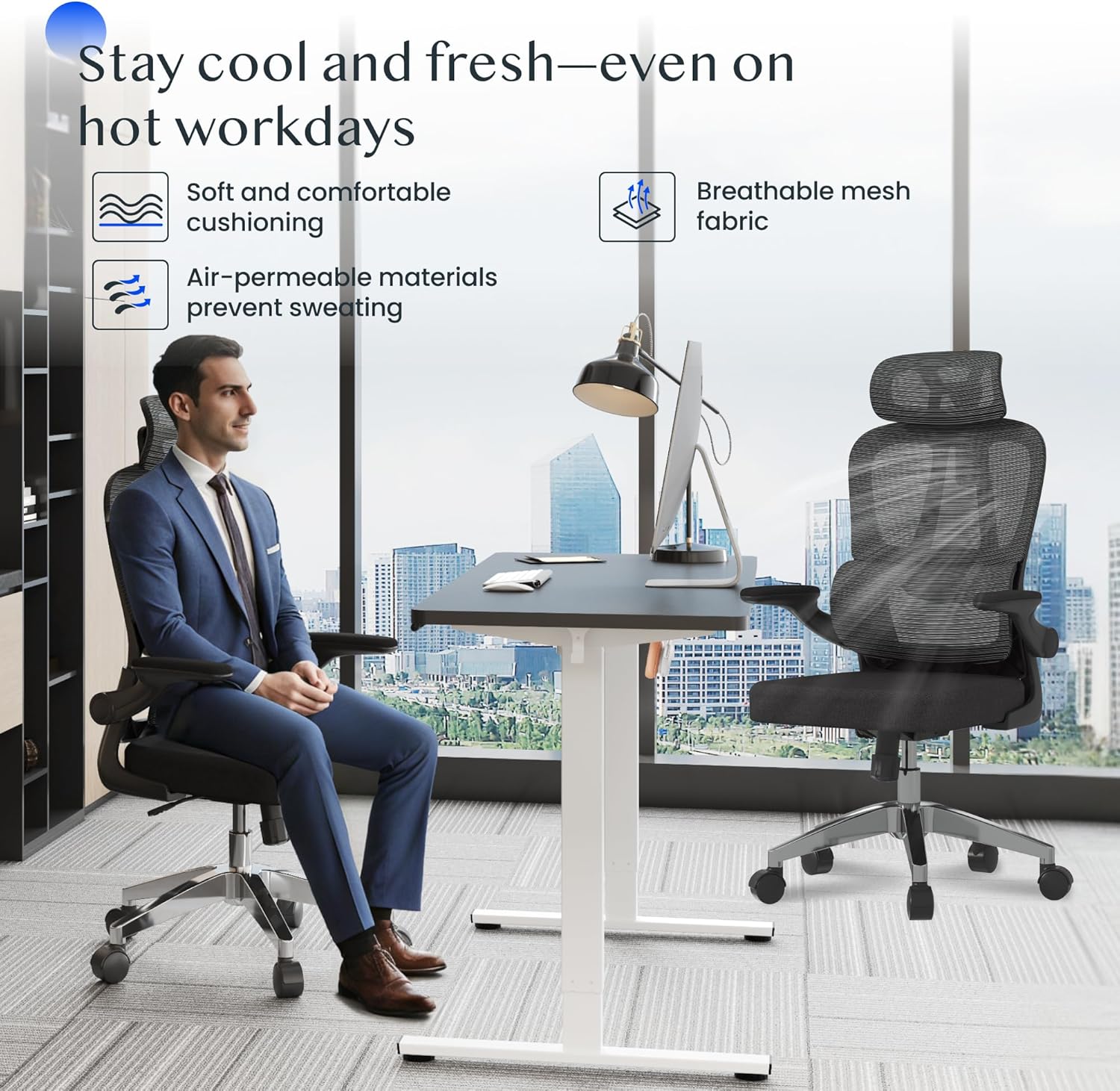 Ergonomische Bureaustoel -  Office Chair - Gamestoel - Volwassenen - Zwart - FLEXISPOT