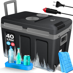KESSER® Thermo-Elektrische Koelbox – 40L – 12V/230V – Zwart
