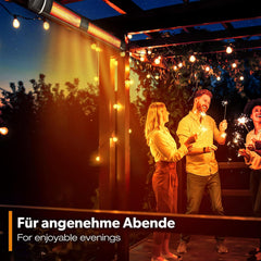 Infrarood Verwarming - Terrasverwarmer - Elektrische Heater - Zwart - TRESKO®