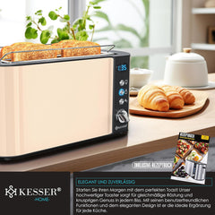 Broodrooster - Toaster - 4 sleuven - 1250W - Beige