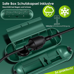 KESSER® Verlengkabel 25 meter voor binnen en buiten IP44 - Zwart