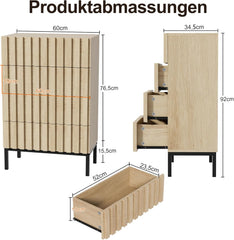 Commode - Dressoir - Ladekast - 60x34x92 cm - Bruin - UEV