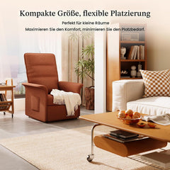 FLEXISPOT Elektrische relaxstoel X1, televisiestoel met ligfunctie, met verstelbare rugleuning, verstelbare tv-stoel, 105° -155° verstelbare rugleuning, kaki
