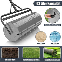 KESSER® Gazonwals - Tuinwals - Vulbaar - 63L - 99cm breed - Zwart