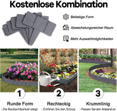 Borderrand - Gazonrand - Tuinrand - 10m - Antraciet - UISEBRT