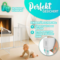 Veiligheidshek - Haardscherm - Hondenhek - 360 cm - Grijs - KIDUKU®