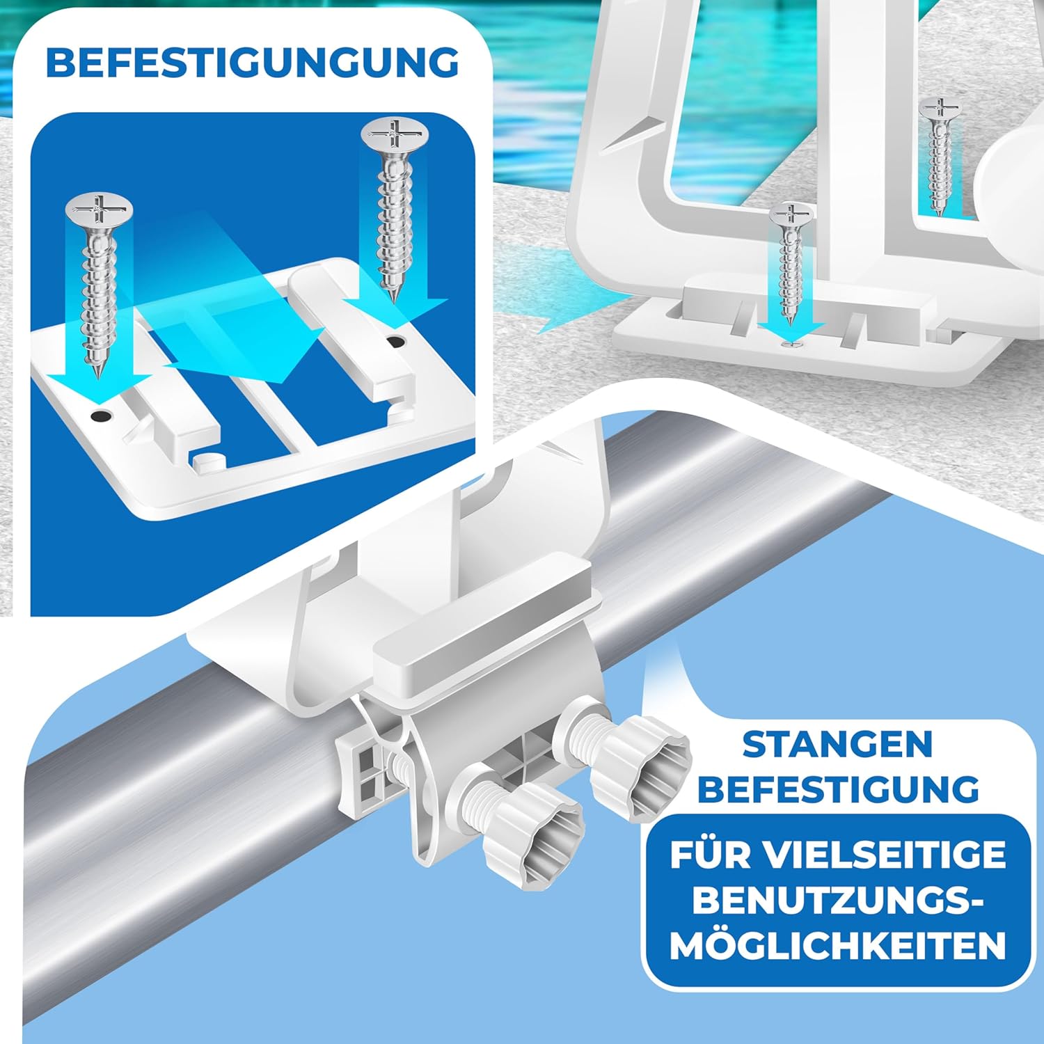KESSER® Zwembadhaspel - Zwembadopwinder - 1,05m-6,15m