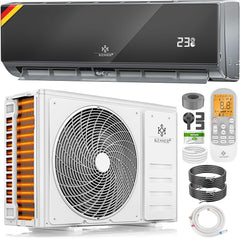 Split Unit Airco - Airconditioning - Warm & Koud - 12000 BTU - Antraciet - KESSER®