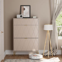 UEV Schoenenkast met 2 kleppen, 80 x 24 x 120 cm voor 16 paar schoenen, met verstelbare scheidingswanden, schoenenkast voor hal en entree